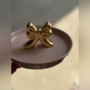 Gold Bow Jewelry Dish